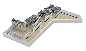 川東號(hào)子商用廚房3D渲染圖