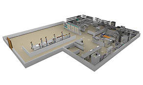 山西機(jī)電廠廚房3D效果圖